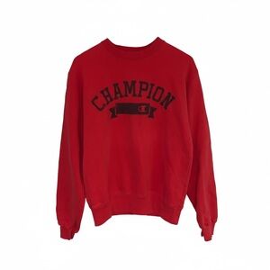 Champion Vintage Eco Crewneck Sweatshirt‎ Men’s Small Red Logo